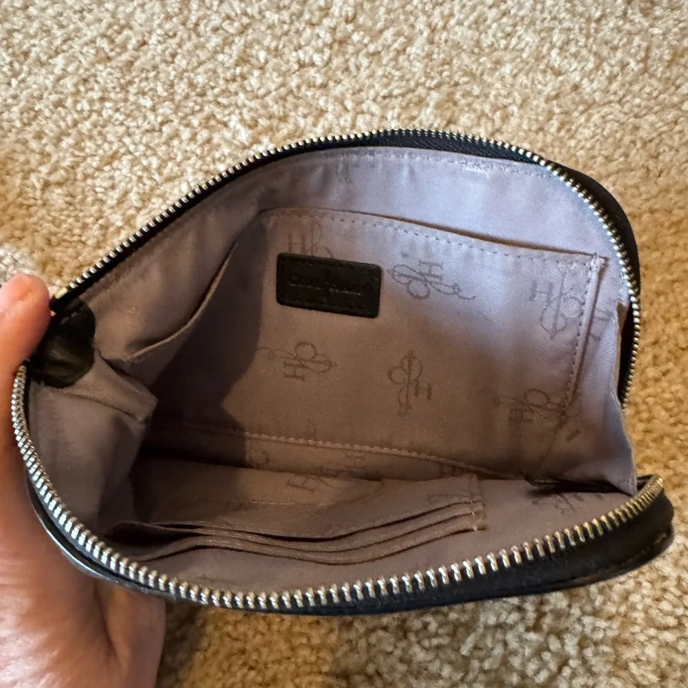 Cole Haan Elegant Black Leather Wristlet